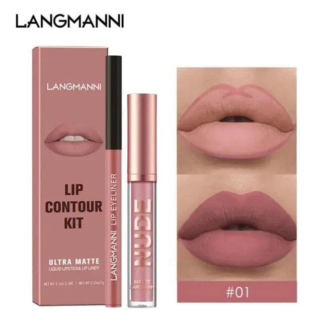 Just Like a Spa 01 Matte Lipstick and Lip Liner Pen Set