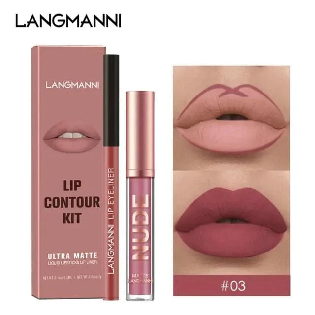 Just Like a Spa 03 Matte Lipstick and Lip Liner Pen Set