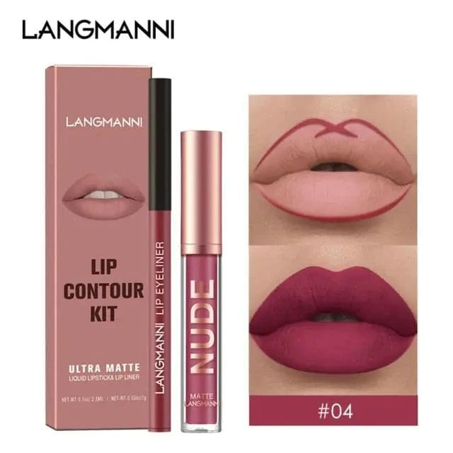 Just Like a Spa 04 Matte Lipstick and Lip Liner Pen Set