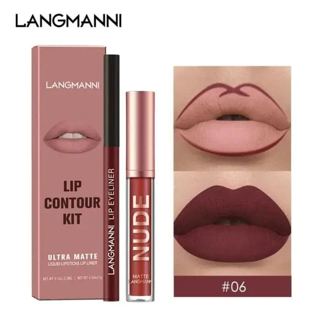 Just Like a Spa 06 Matte Lipstick and Lip Liner Pen Set