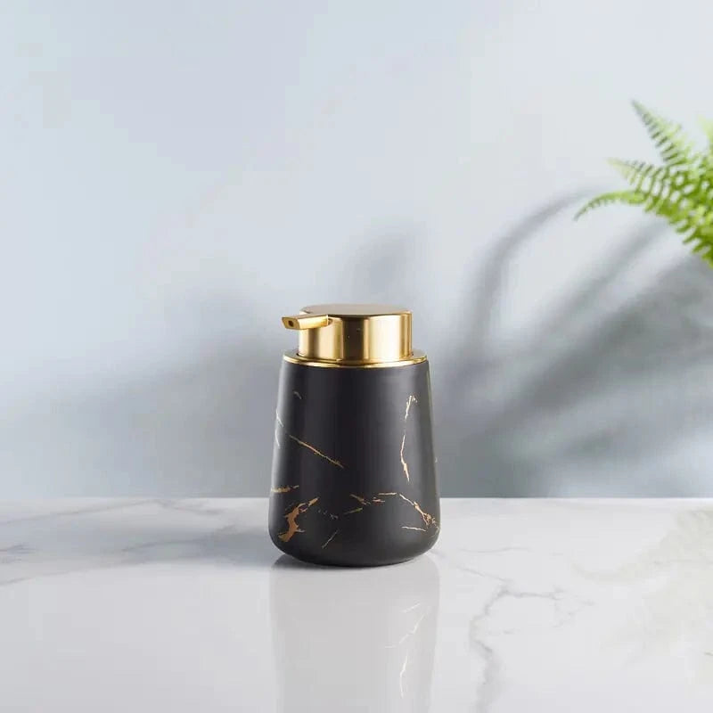 Just Like a Spa Black Ceramic Dispensing Bottle