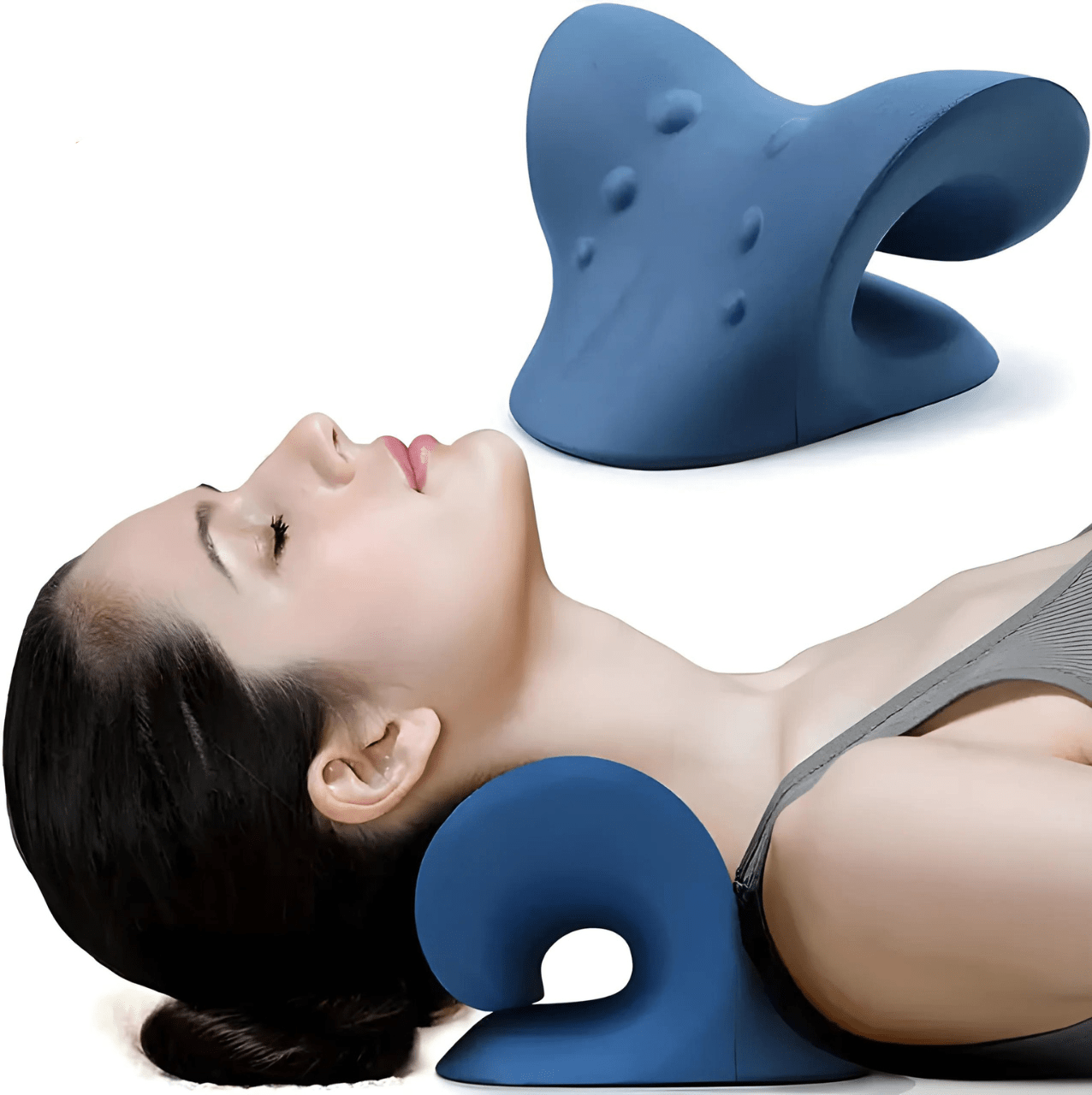 Just Like a Spa Dark Blue Elastic Neck Support Pillow