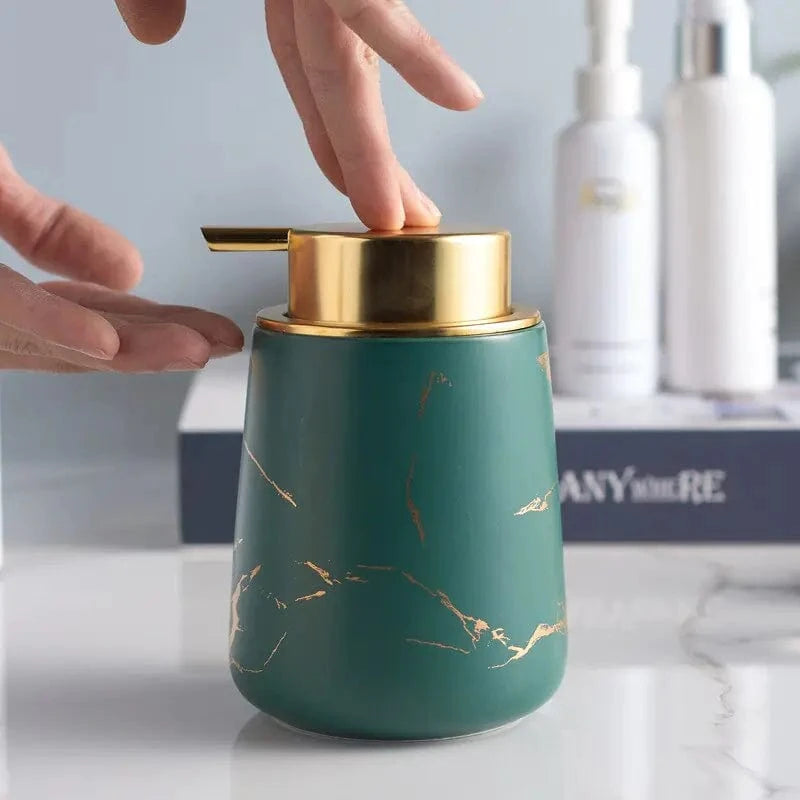 Just Like a Spa Green Ceramic Dispensing Bottle