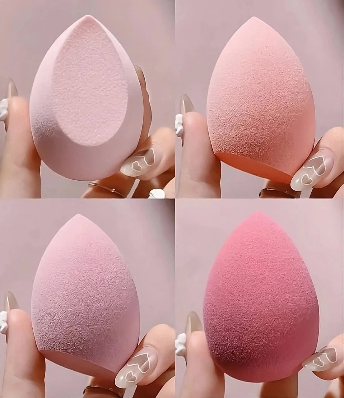 Just Like a Spa Pink / 4 Pieces Makeup Sponge Set