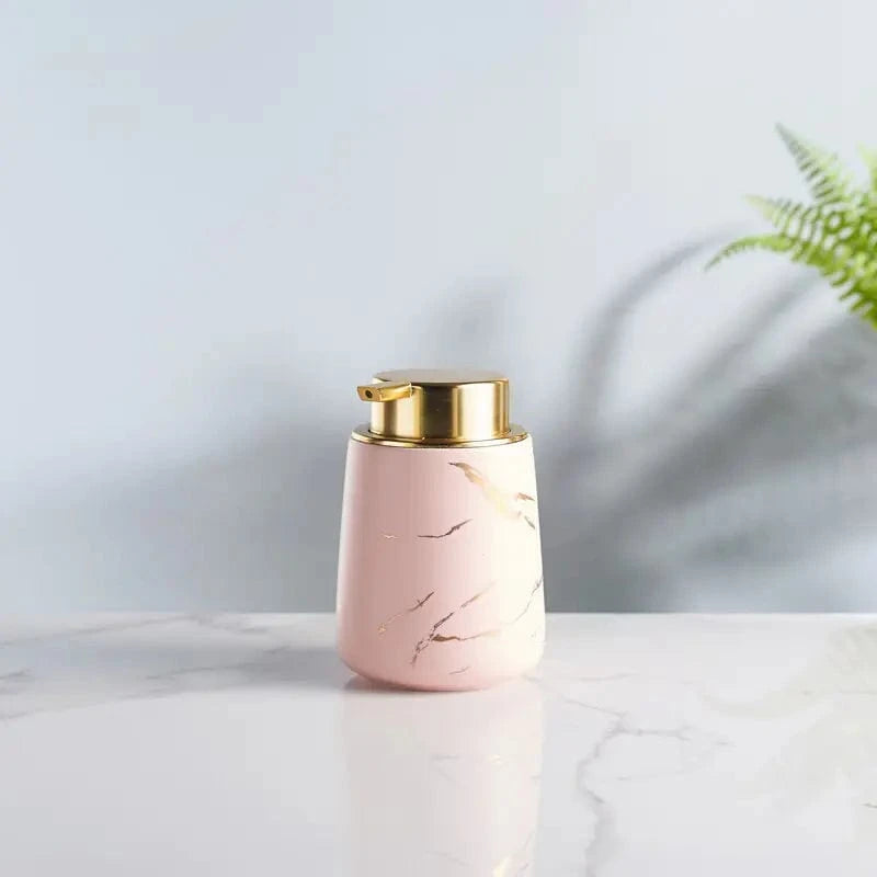 Just Like a Spa Pink Ceramic Dispensing Bottle