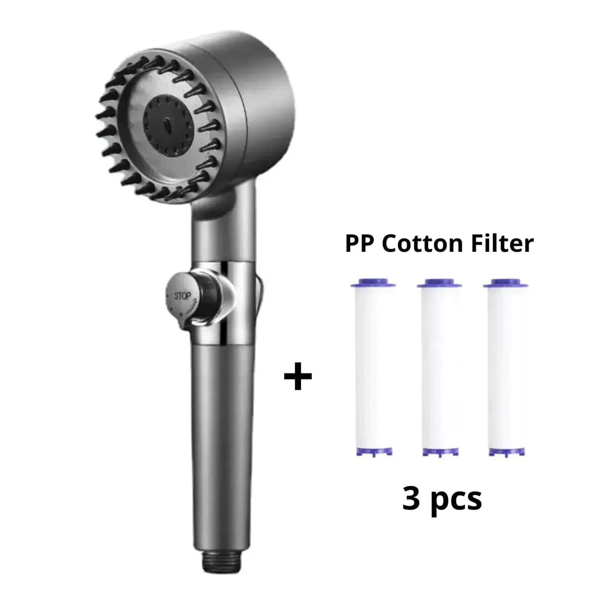 Just Like a Spa Shower Head + 3 Filters High Pressure Filtered Shower Head