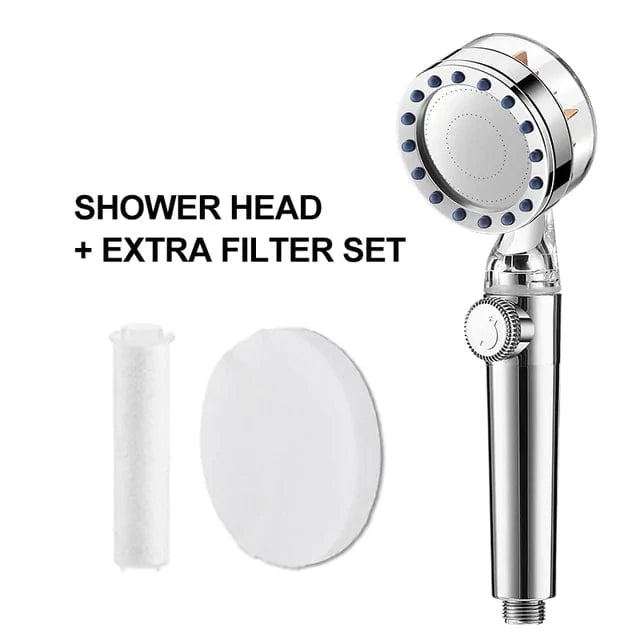 Just Like a Spa Silver Extra Filter Turbocharged Shower Head