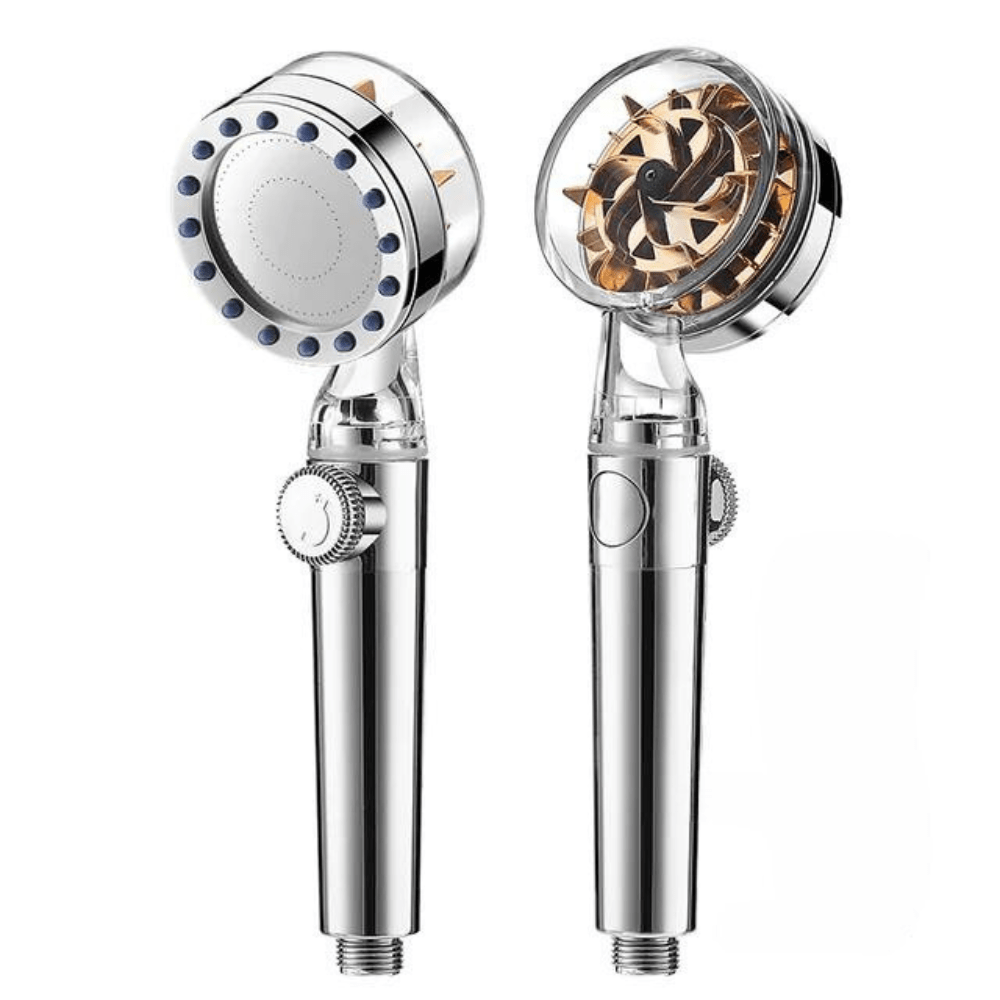 Just Like a Spa Silver Handgrip Turbocharged Shower Head
