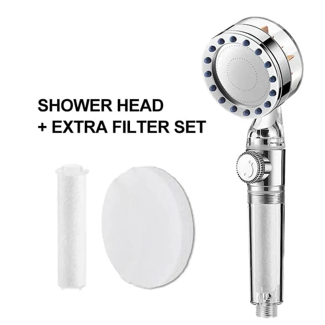 Just Like a Spa Transparent Extra Filter Turbocharged Shower Head