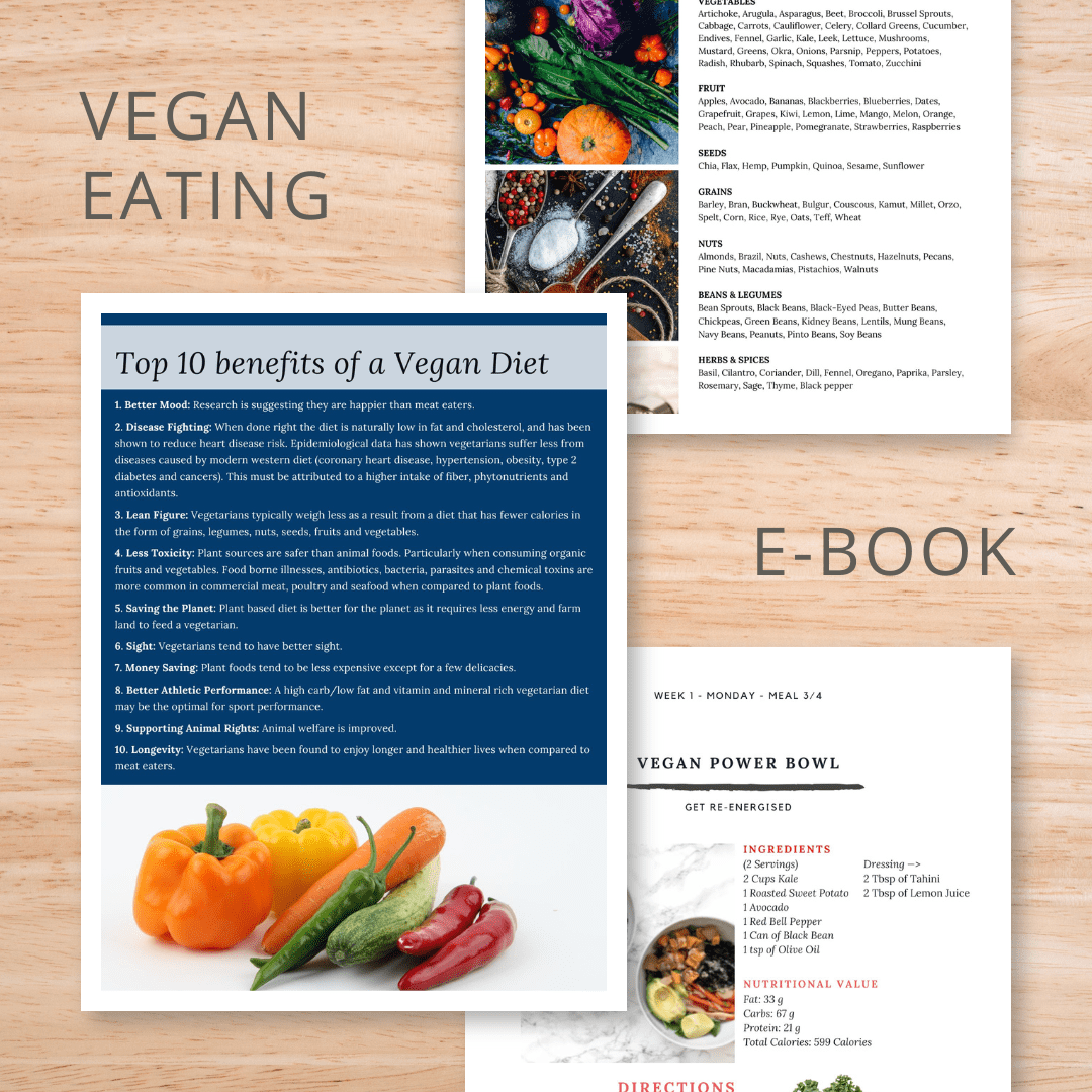 Just Like a Spa š± Vegan Eating 28-Day Meal Plan E-Book