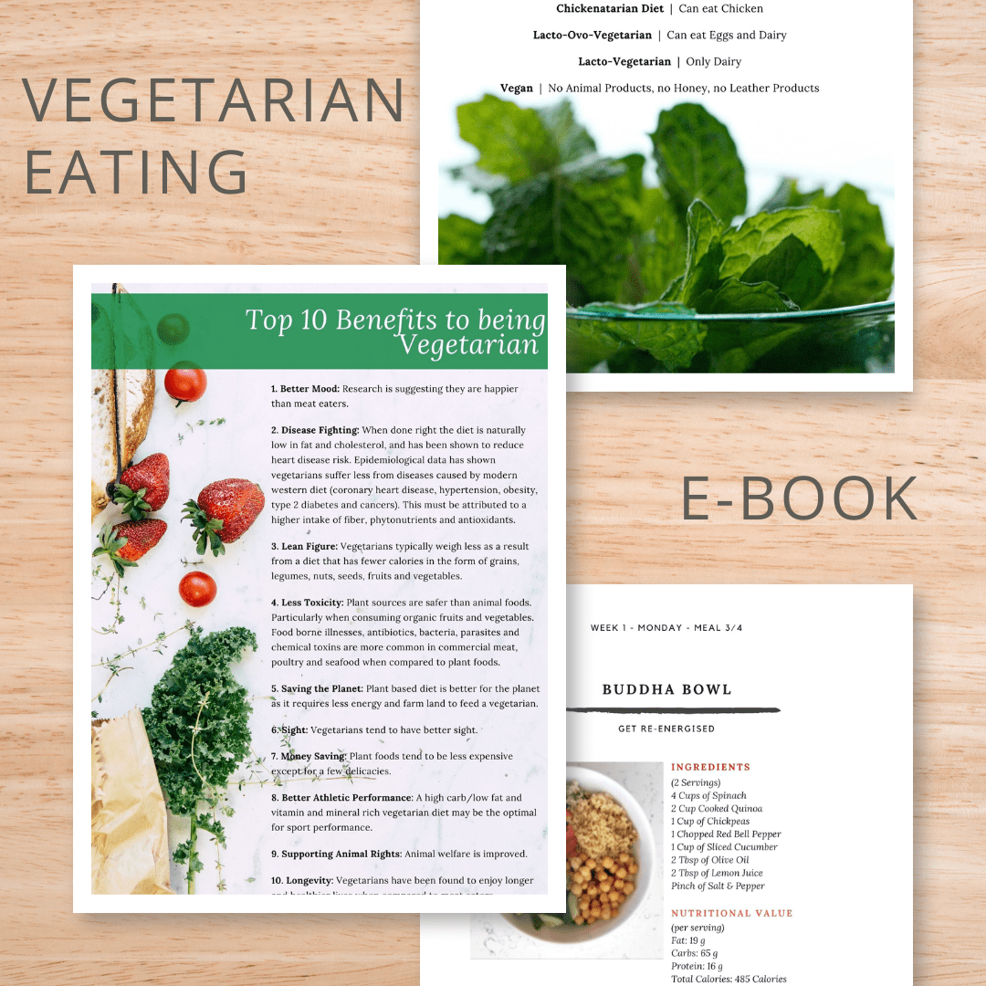 Just Like a Spa 🥦 Vegetarian Eating 28-Day Meal Plan E-Book