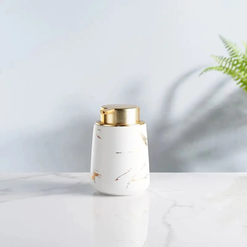 Just Like a Spa White Ceramic Dispensing Bottle