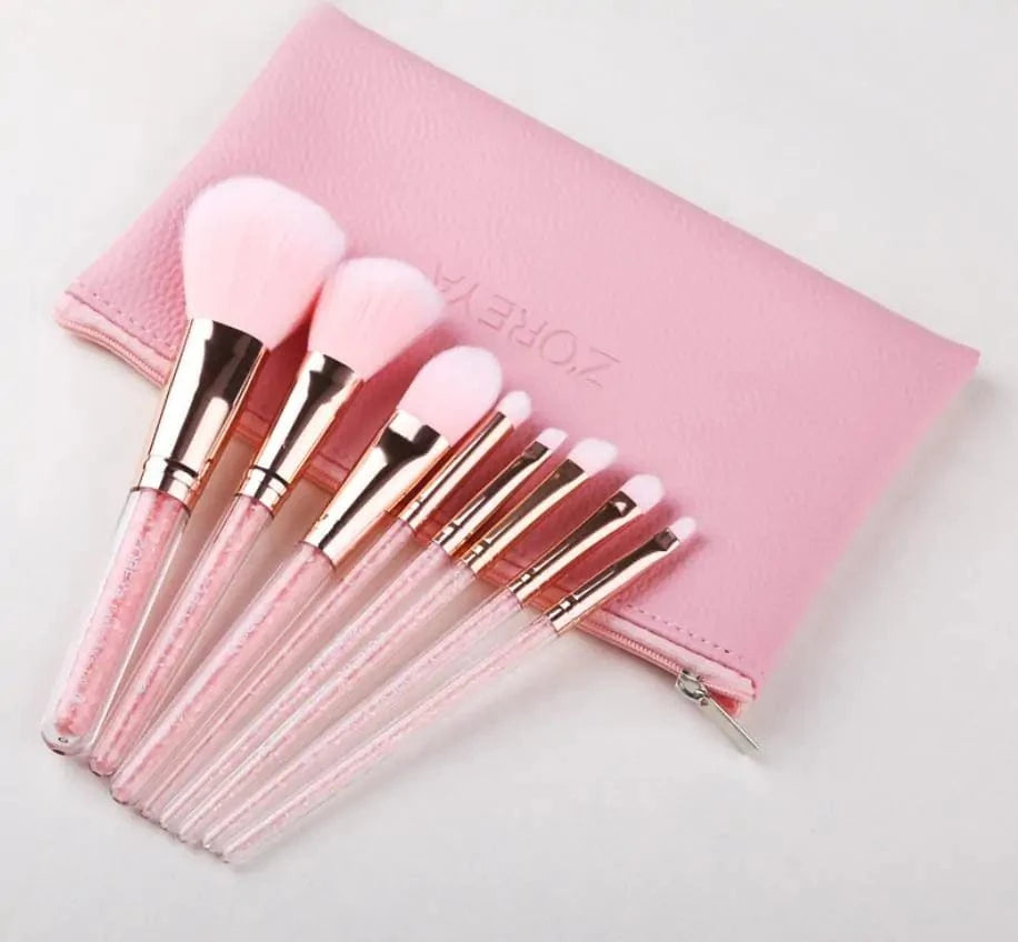 Just Like a Spa Pink Quicksand Makeup Brush Set