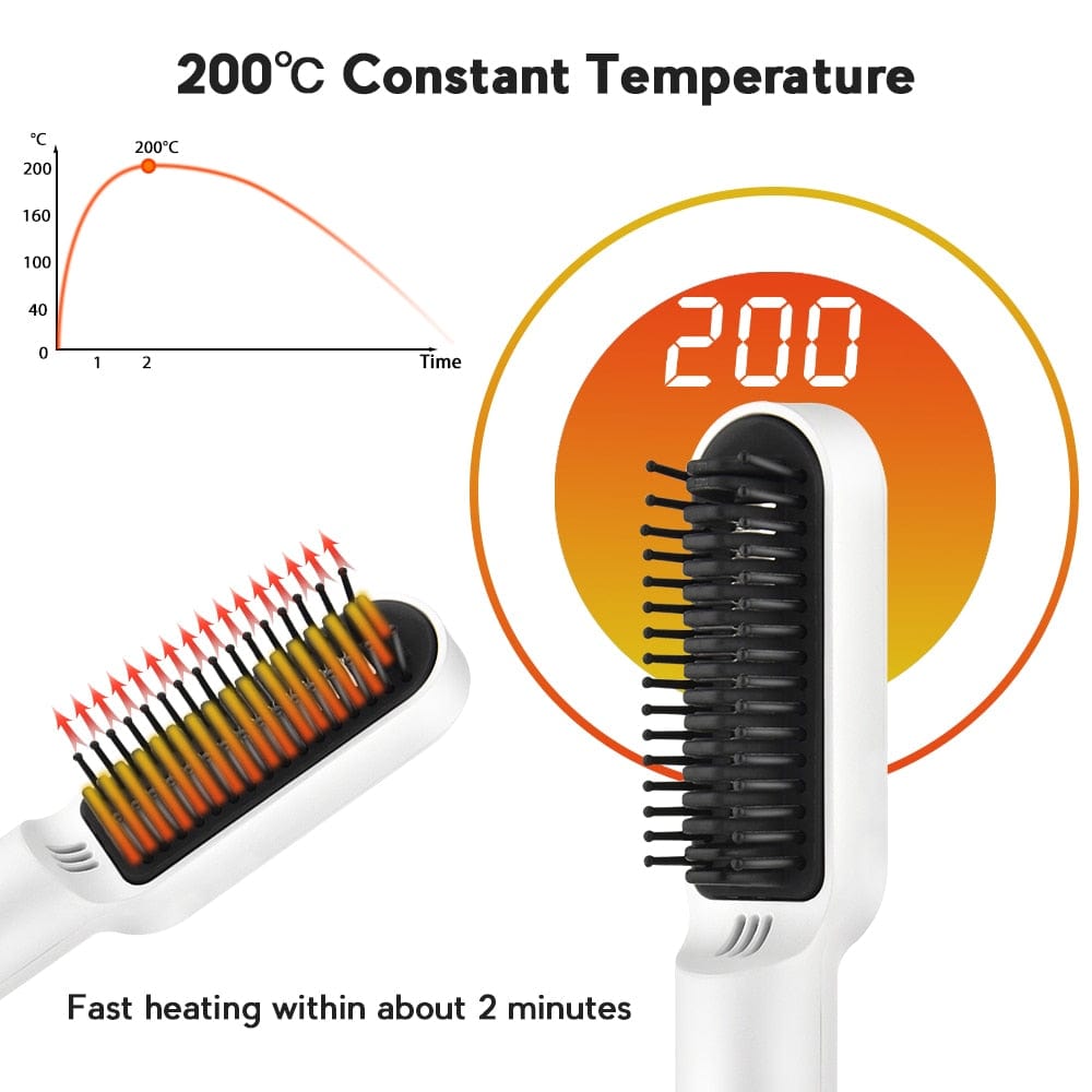 Just Like a Spa Wireless Heated Hair Styling Comb