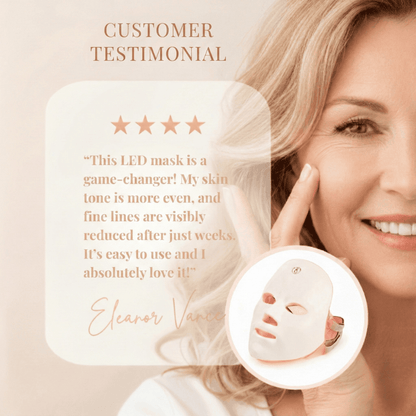 Just Like a Spa LED Beauty Face Mask The Complete "Inside-Out" Beauty Protocol + FREE Gift